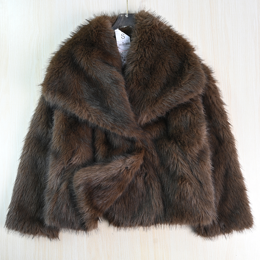 厚实人造毛仿皮草休闲皮草外套