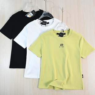 休闲短袖 思琪女装 美系K尔舒适棉质胶印字母圆领修身 T恤 263