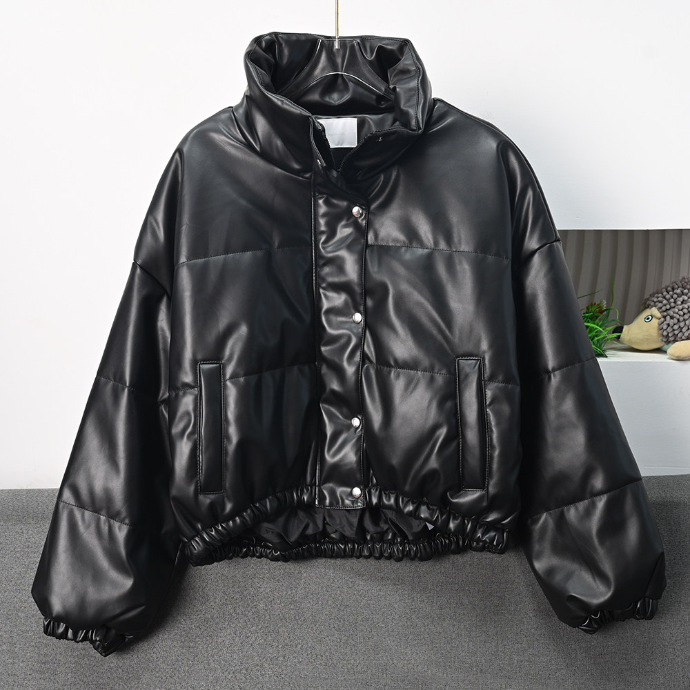 机车风加厚皮衣休闲夹棉保暖棉服