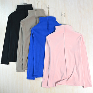 韩国单 软和德绒半高领修身 长袖 思琪女装 针织打底衫 2512