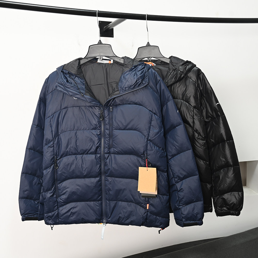 白鹅绒防泼水连帽保暖休闲羽绒服
