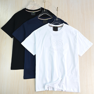 棉质刺绣镂空字母休闲直筒圆领短袖 T恤 好货2512 男装