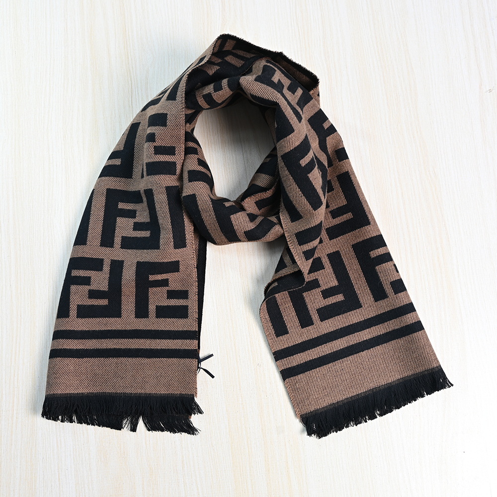 冬季保暖提花字母羊毛围巾围脖