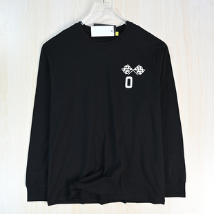 美国单棉质胶印休闲直筒圆领长袖 T恤 好货2512 男装