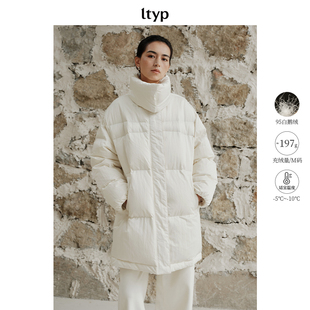 ltyp旅途原品【5折微瑕】95白鹅绒可拆卸立领羽绒服  时尚文艺女