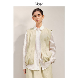 ltyp旅途原品 【5折微瑕】肌理感微皱天丝棉马甲