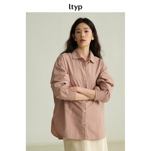 ltyp旅途原品【5折微瑕】100%高密棉长袖百搭衬衫外套 女秋季衬衣