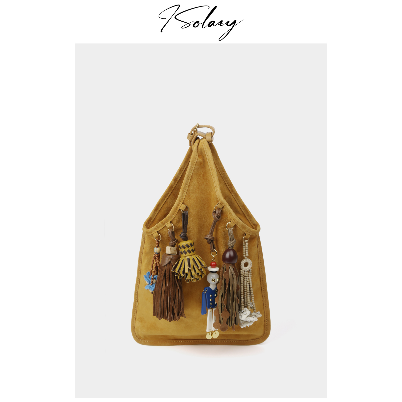 isolazy/滴哩啷当“手提包羊京绒秀场精致复古休闲