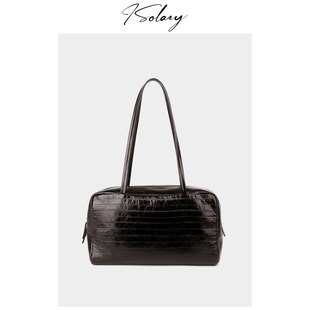 isolazy/“TR-Astra保龄球包”进口原厂皮 内里羊皮 手提单肩包