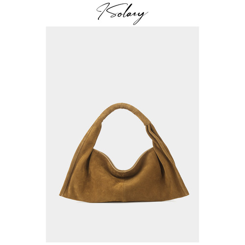 isolazy/“小元宝”原厂设计进口牛皮手拎腋下饺子包