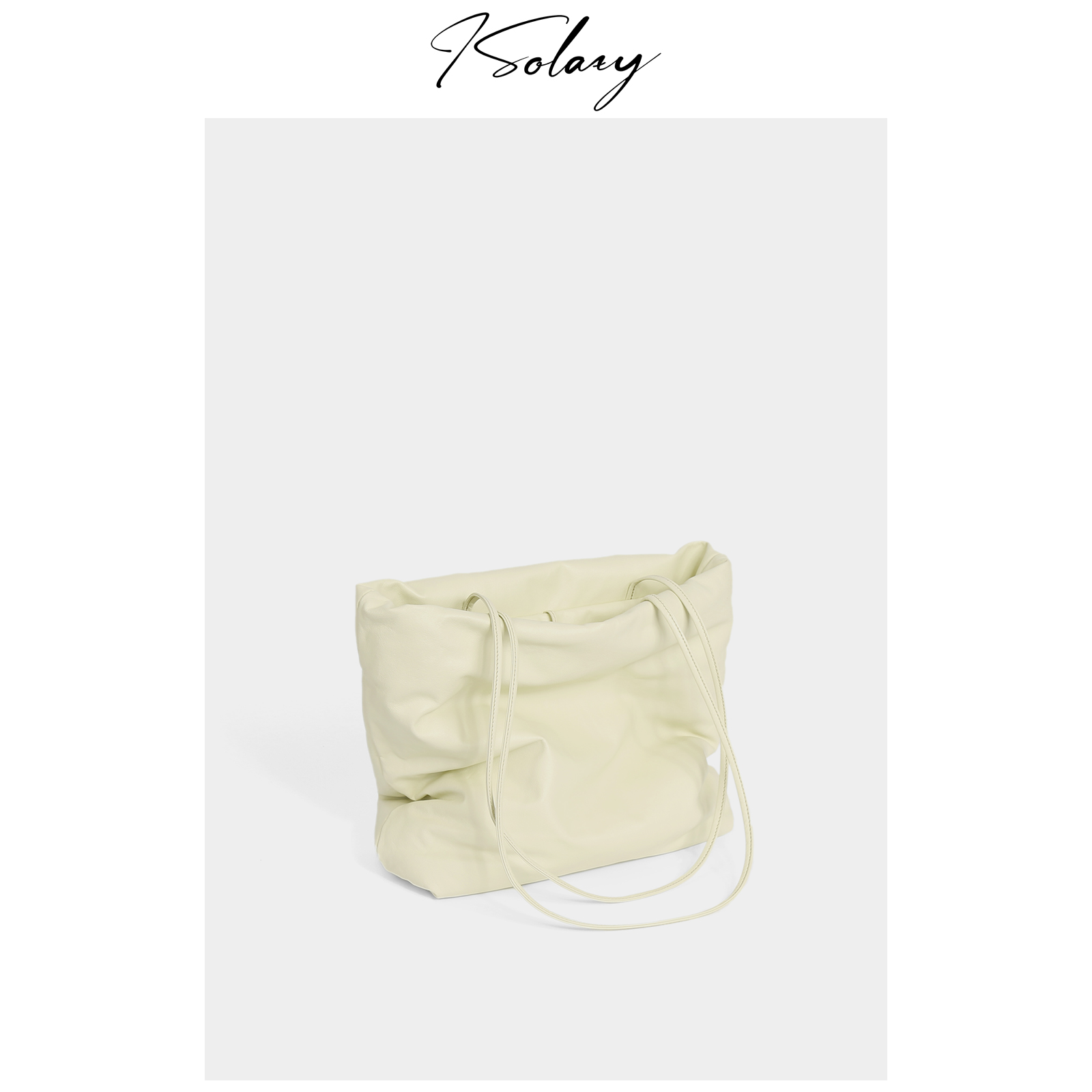 isolazy/“软绵绵”小众托特包进口羊皮高级感单肩包通勤极简风