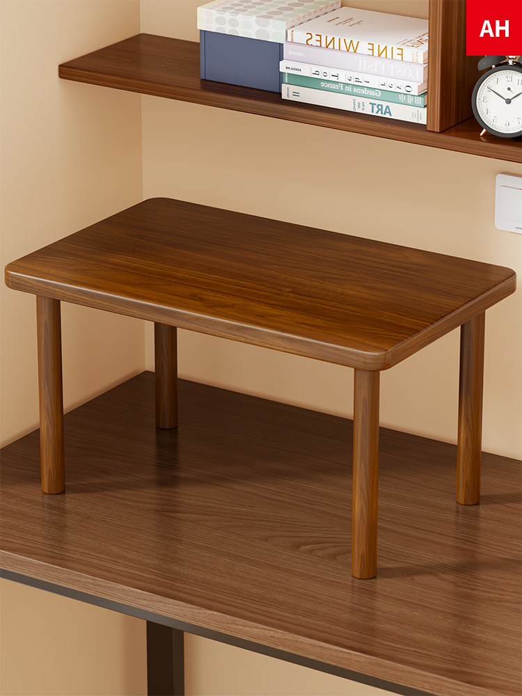 实木打印机架桌面双层覆印机收纳架多功能办公桌收纳架