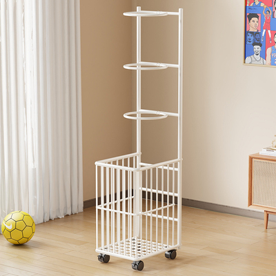 篮球收纳架家用球架放羽毛球拍瑜伽垫的神器运动器材球类置物架子