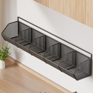 厨房置物架墙上葱姜蒜壁挂式 神器调料收纳盒免打孔姜筐挂篮菜架子