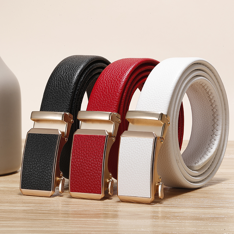 男士皮带真皮自动扣韩版休闲中年