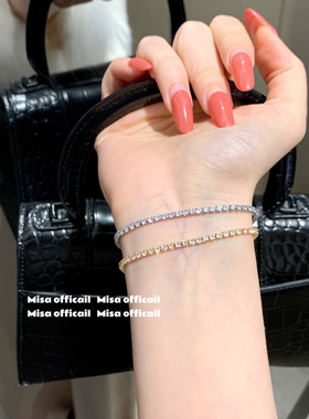 波光粼粼极简主义满天星锆石手链碎钻锆石手链叠戴高级感手表链女