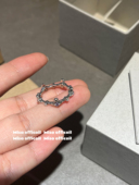 Misa officail｜mini小土星戒指银紫色皇冠s925银不掉色叠戴间隔