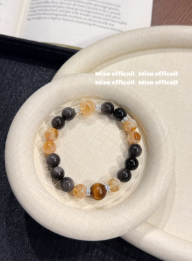 金霸守财｜银耀石虎眼石黄塔晶黄水晶原创设计招财转运送礼男女