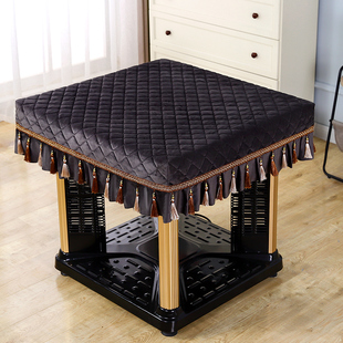 新款全自动麻将机桌罩防尘盖布电炉罩烤火桌子正方形取暖炉茶几套