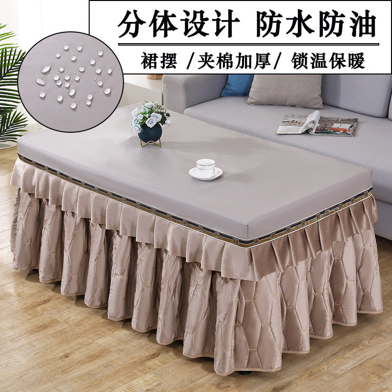 电炉罩套长方形烤火桌布防水防油加厚烤火桌子套罩电暖炉取暖套裙