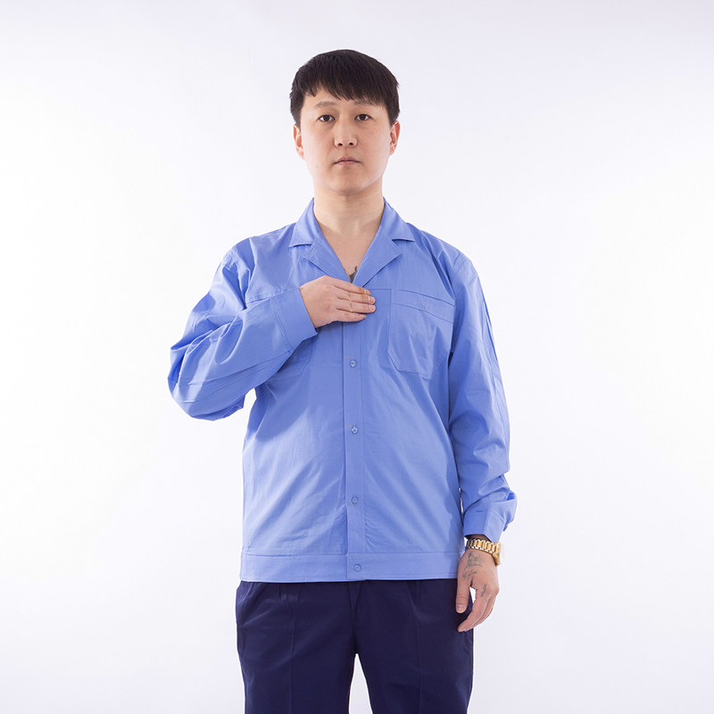 新款全棉山西电力工作服夏装浅蓝国网薄款衬衣纯棉国家电网工装