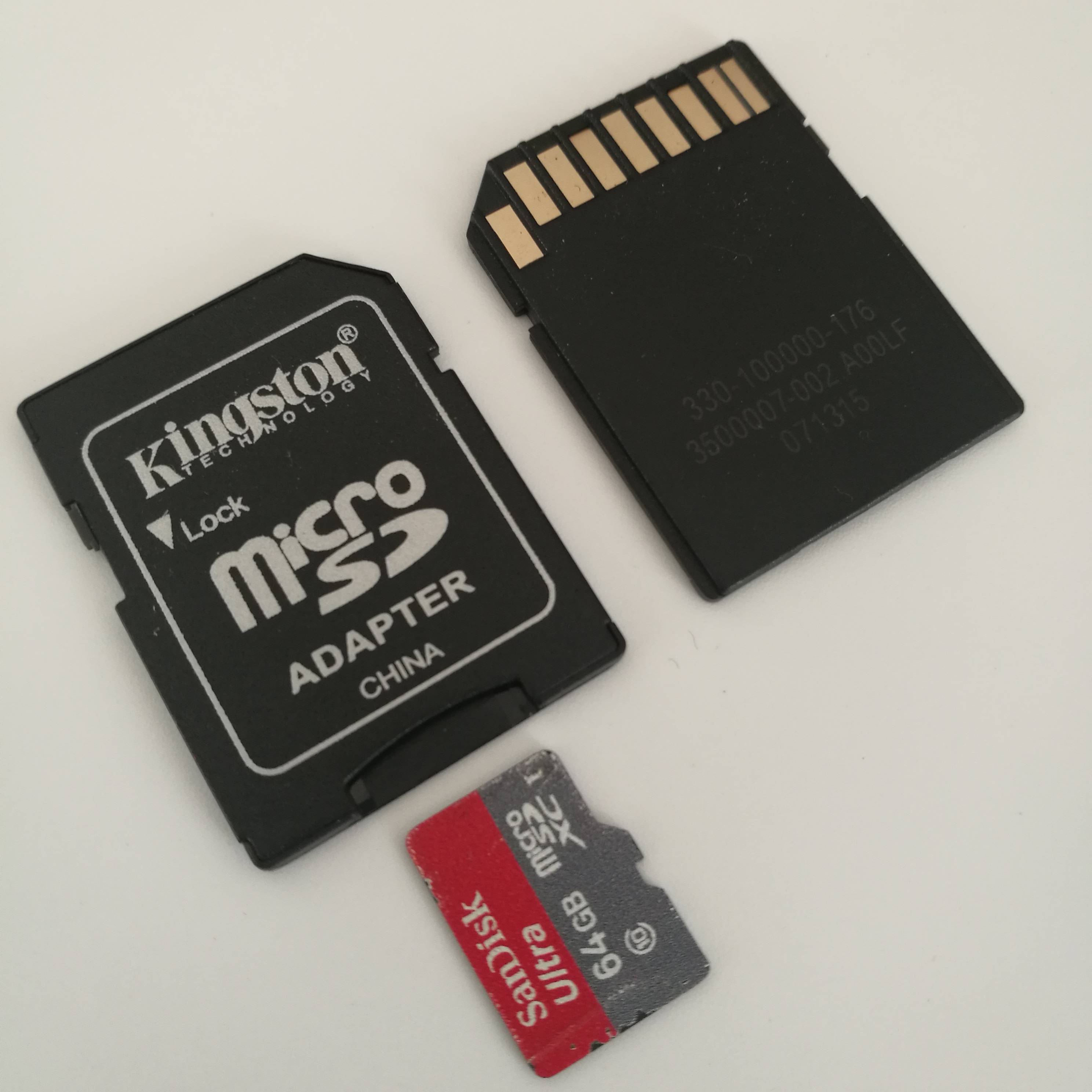 金士顿TF转SD转接卡MicroSD适配器卡托相机音响游戏机卡套送白盒