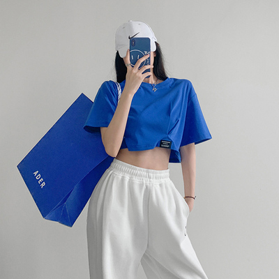 高腰露脐t恤女夏季新款辣妹装