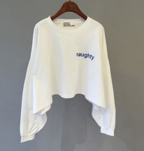 打歌服爵士跳舞蹈衣服女团风练习室长袖短款韩舞jazz上衣演出服装