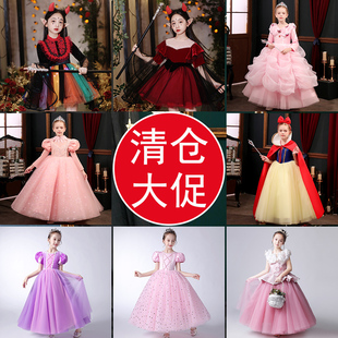 儿童毕业服装女巫吸血鬼衣服女童白雪公主裙冰雪奇缘爱莎连衣裙