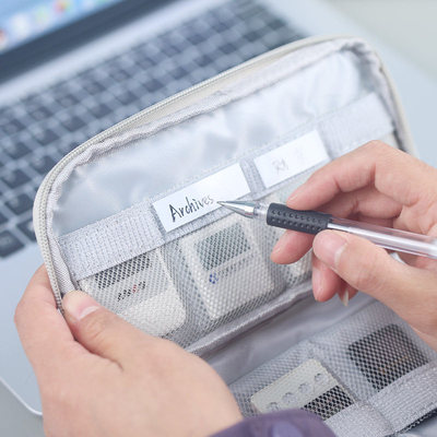 便携手包款魔术贴标签U盾收纳整理包 财会好帮手便携款ukey收纳