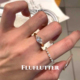 Fluflutter｜ 纯银马眼钻戒指高级轻奢送女朋友闺蜜礼物 可叠戴