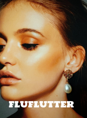 Fluflutter｜馥芙特新中式高级轻奢珠宝级天然珍珠耳钉耳饰耳环