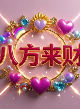 爆款励志型艺术文字八方来财贴画家用客厅卧室玄关自粘装饰贴画