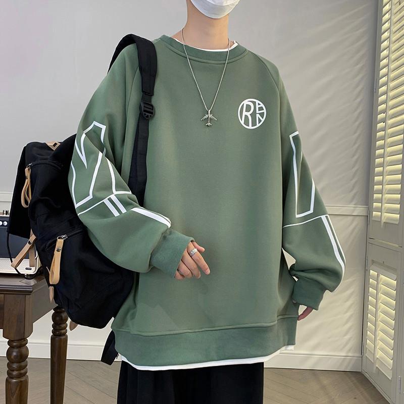 长袖卫衣男t恤青少年上衣春秋款新款内搭圆领打底衫大童男装衣服