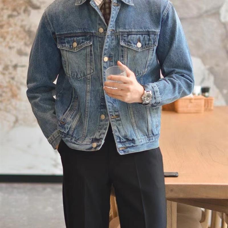 牛仔外套男春秋季cityboy夹克潮牌工装高级感美式炸街飞行员上衣