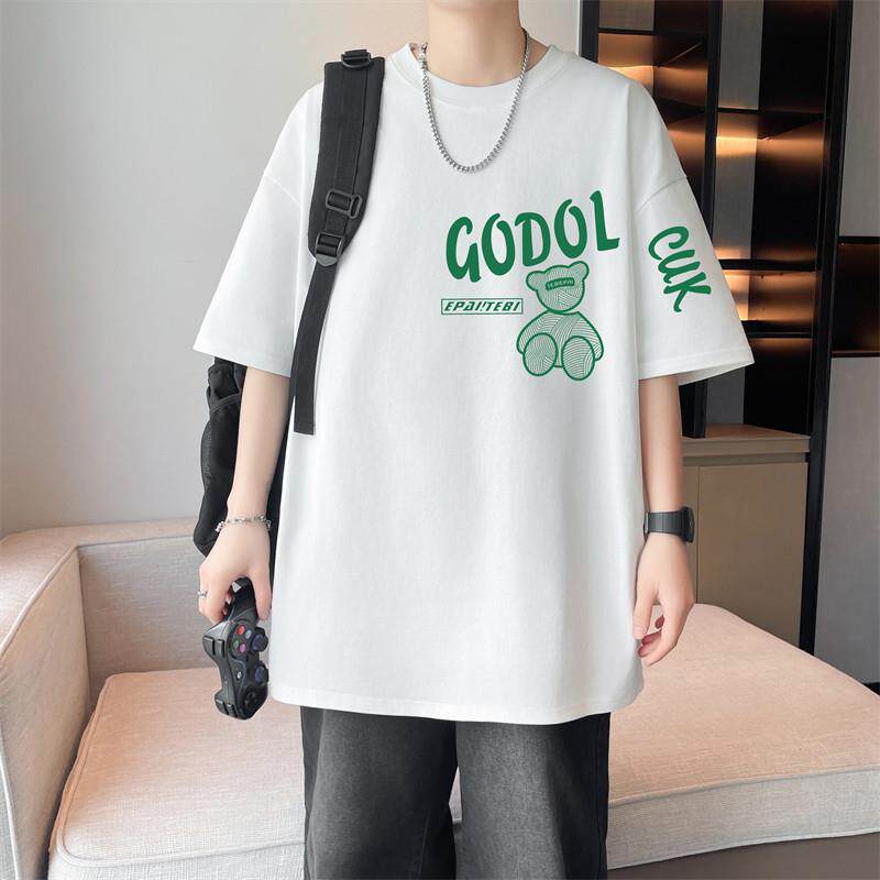 潮流短袖t恤夏季男装初中学生青少年男孩大童帅气纯棉半袖上衣服