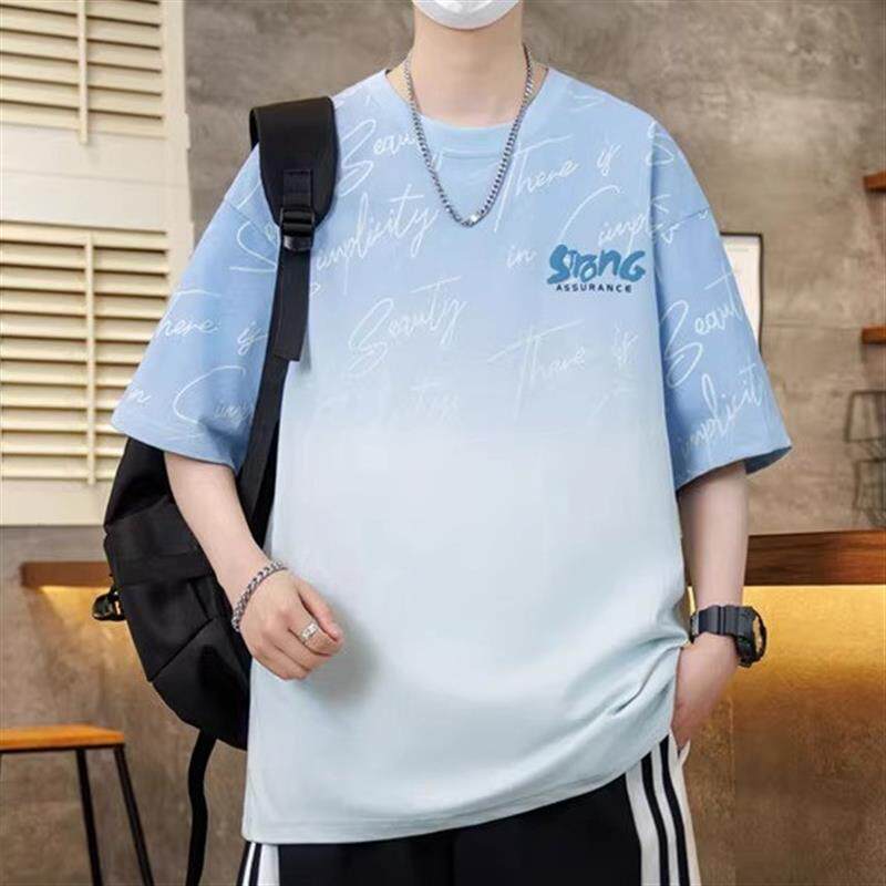 青少年新款夏季宽松套装男生短袖T恤初高中学生潮流休闲运动