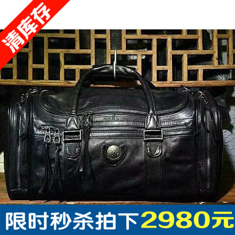 新款头层牛皮旅行包行李包手提包斜挎包2018