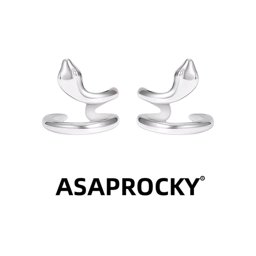 ASAPROCKY嘻哈联名纯银灵蛇耳夹