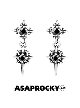 ASAPROCKY多芒星耳坠耳钉男高级感时尚百搭设计小众嘻哈风女同款