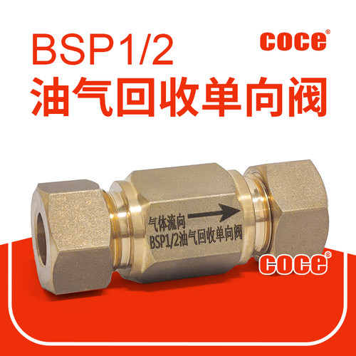 油气回收单向阀杜尔真空泵配件BSP1/2单头泵220V380V加油机回收泵