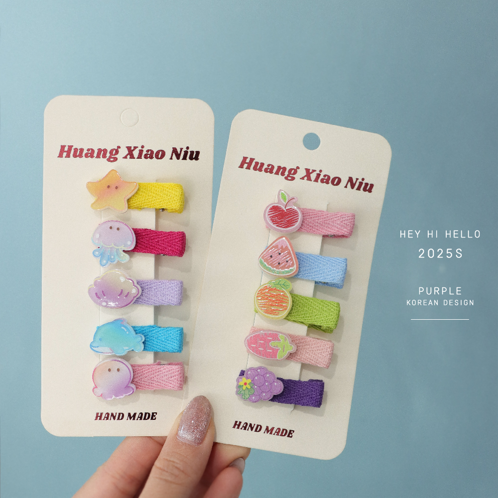 黄小妞胎毛小发夹儿童夹子女童