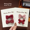 黄小妞儿童新年头饰喜庆红色女宝宝洋气蝴蝶结发夹百搭小发卡发饰