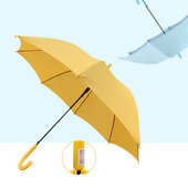 22出口日本 纯蓝黄色签名长柄纤维抗风加固学生大儿童雨伞定制 包邮