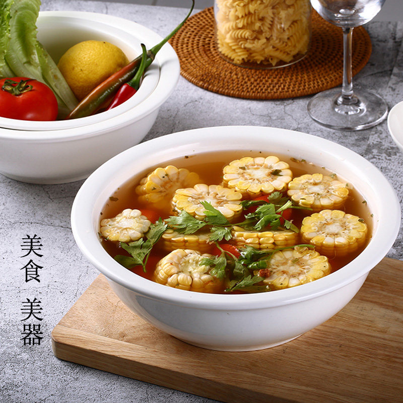 陶瓷家用加厚耐热大汤碗大面碗汤粉碗大饭碗餐厅水煮鱼碗酸菜鱼碗_虎窝淘