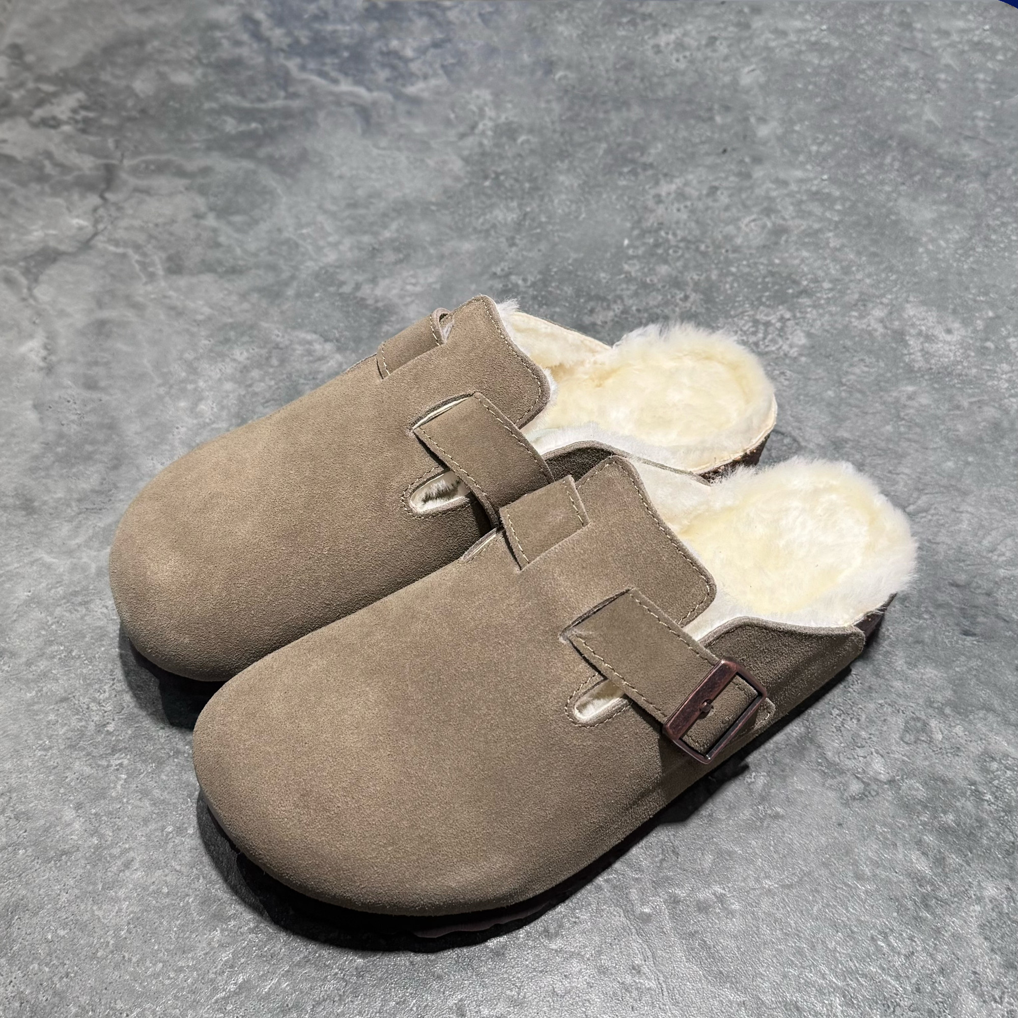 肯豆风懒人毛拖鞋BK11141