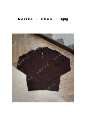 POLO针织开衫羊毛羊绒混纺绞花毛衣NK512135