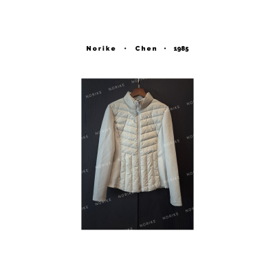 针织拼接运动羽绒服立领修身锁温弹力保暖外套NK59231