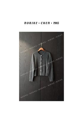 绞花圆领针织开衫软糯羊毛上衣外套NK49244