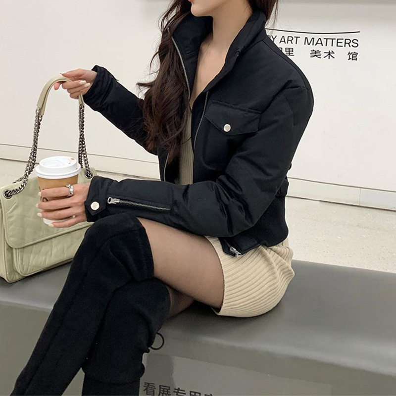 短款加厚夹克棉服女2026年秋冬季时尚百搭新款收腰机车棉服外套,女装/女士精品,短外套,淘宝优惠券,粉丝福利购,淘宝优惠卷